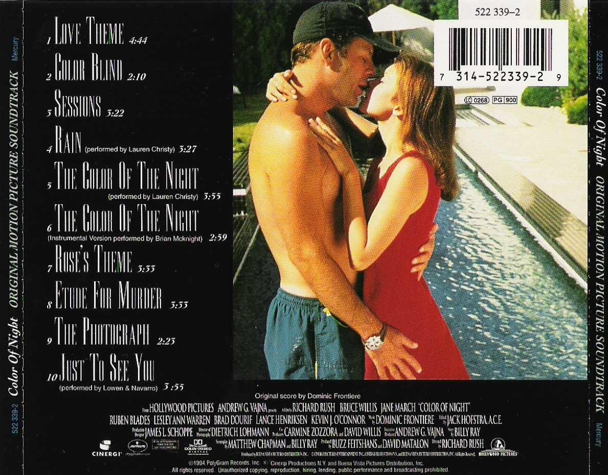 Color Of Night : Back